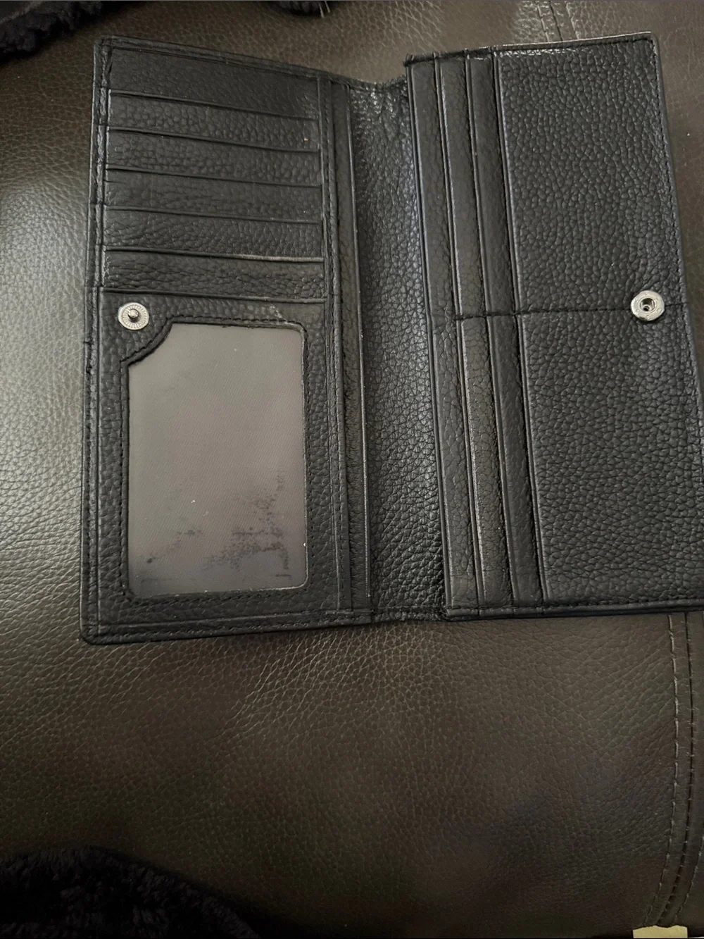 Men's Black Leather wallet Card Holder — Minimal Slim Organizer